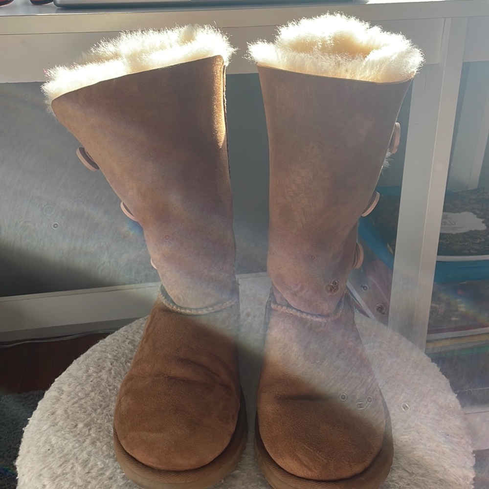 Bailey Suede Button Triplet II Water-Repellent Tall Boots